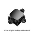 thumbnail image 3 of Caja de conexiones IP68 de 4 piezas, conector impermeable de 3 vías, conectores de caja eléctrica para exteriores, caja de conexión eléctrica impermeable - ? 5,5 mm-10,2 mm/negro, 3 of 5