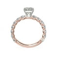 thumbnail image 2 of 1.35 Ct Brilliant Asscher Cut Natural Diamond Asscher Solitaire with Accents Engagement Ring for her Solid 18K Rose Gold Size 5.5, 2 of 6