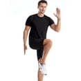 thumbnail image 6 of Sauna Shorts for Men Casual Loose Fit Sweat Shorts Gym Workout Shorts Compression Elastic Waist Bottoms Summer Sportswear Clothing Black, Size XXL, 6 of 8