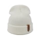 thumbnail image 1 of Gorros para mujer, blanco Gorros de invierno para mujer Gorro de punto con puños Gorro de invierno suave Gorro de invierno para actividades al aire libre en clima frío en invierno (blanco) 52-60 CM, 1 of 4