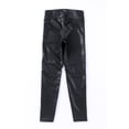 thumbnail image 2 of ABPHQTO Leggings negros de motociclista de PU con empalme para mujer, 2 of 5