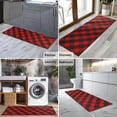 thumbnail image 2 of Red Black Checkerboard Checkered Pattern Kitchen Rug Mat,Kitchen Runner Rugs Non Skid Washable,Decorative Kitchen Floor Mats for Kitchen,Sink,Laundry,17"X47", 2 of 5