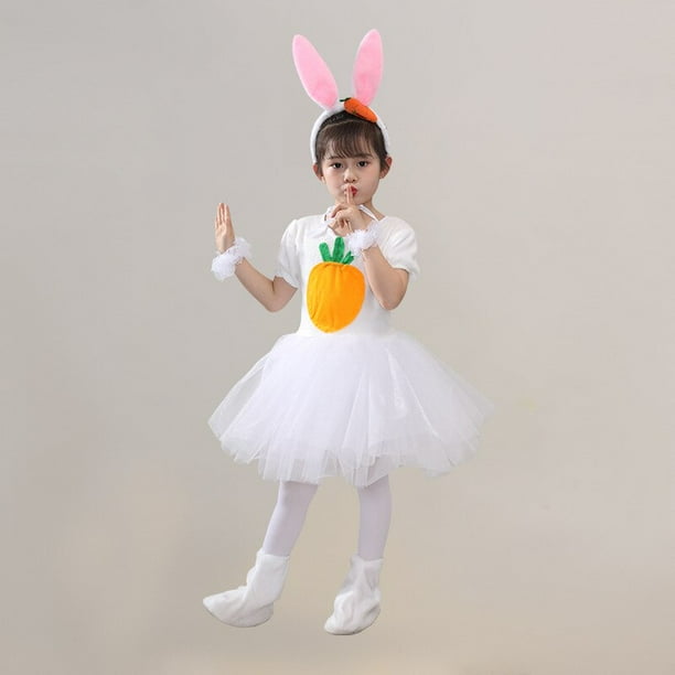 Bonito disfraz de conejito para niños, mono de animales de carnaval, conjuntos de ropa de conejo Unisex, tutú de Pascua para niñas, vestidos de 110cm Gao Jinjia LED