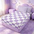 thumbnail image 2 of meiyoeat Green Plaid Print Zipper Twin Comforter Sets with Fitted Sheet and 2 Pillowcases,Modern Geometric Checkered Zipper Bedding Set,Reversible,4 Pieces, 2 of 7