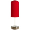 thumbnail image 3 of Lampara De Mesa, Luz Ideal, Murano Satín, Pantalla De Tela Rojo, 3 of 6