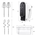 thumbnail image 4 of TINANA 7-Speed Electric Hand Mixer with Storage Case, Lightweight Handheld Baking Mixer with Stainless Steel Beaters & Dough Hooks,One-Touch Eject, 4 of 9