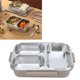 thumbnail image 5 of Contenedor Para Lonchera, Color Caqui, 3 Compartimentos, Contenedor De Alimentos De Acero Inoxidable 304, Apto Para Lavavajillas, 1,2 L Para Estudiantes, Trabajadores De Oficina, 5 of 7