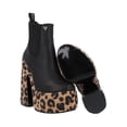 thumbnail image 4 of Botín Chunky De Plataforma Sinaloa Para Mujer Piel Sintético Animal Print Negro, 4 of 5