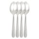 thumbnail image 1 of Home Basics 4 Piezas de Cubiertos/Cubertería de Acero Inoxidable Martillado para Cena Postre Ensalada Aperitivo - Hogar Cocina Restaurante CUCHARA DE TÉ Plata, 1 of 1