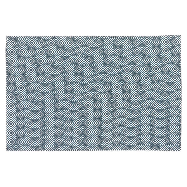 Coton Placemat Géométrique 12 X 18 - Ensemble De 12