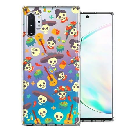 MUNDAZE For Samsung Galaxy Note 10 Plus Day of the Dead Design Double Layer Phone Case Cover