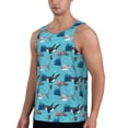 thumbnail image 2 of Workout Tank Tops for Men - Cute Shark Seal Whale Water Plant Quick Dry Sleeveless Muscle Shirts for Men with Running, 2 of 5