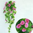 thumbnail image 4 of Artificial Hanging Plants Fake Ivy Vine Fake Ivy Leaves Fake Plant Flower Realistic Vivid Waterproof Hanging Artificial Silk Morning Glory Imitation Flower for Room Indoor Outdoor Decoration, 4 of 8
