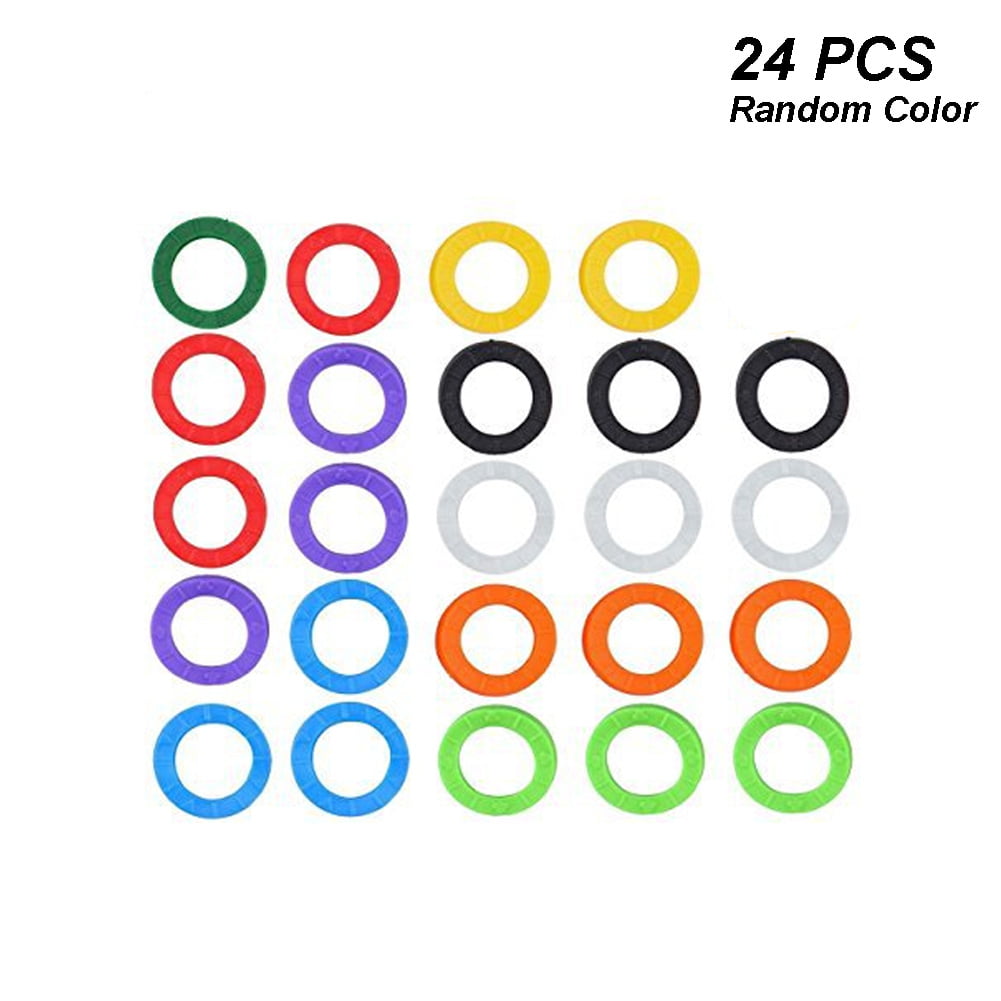 8~32pcs Random Colors Hollow Silicone Key Cap Covers Topper Keyring Fun Keychain 