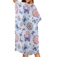 thumbnail image 4 of HELLHERO Sexy Long Kimono Swimsuit Cover Up for Summer High Quality Fabrics Breathable Beach Cover Ups Datura Flower Butterfly, 4 of 6