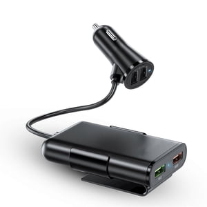 Car Charger Qc3.0 Fast Charging 4usb Indicator Light Cigarette Lighter Charger Adapter compatible 12v-24v Car Suv Truck_Perfect Gift