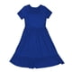 thumbnail image 4 of Vestido de playa con cuello cuadrado para mujer: corte A plisado, cuello cuadrado, ligero, informal/vacaciones, tejido transpirable., 4 of 4