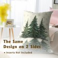 thumbnail image 5 of Green Christmas Tree Pillow Covers 16x16 in, Winter Nature Birch Forest Snowflake Throw Pillows Cover Farmhouse Decorative Pillow Case for Couch Bed Sofa Outdoor Patio Decor, 5 of 6