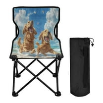 YAZAOO Camping Chairs Modern Joyful Goldens Making Waves Pattern Folding chair