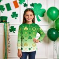 thumbnail image 2 of Girls St. Patrick's Day Shirts 3/4 Sleeve Crew Neck Print Pullover Tops Holiday Casual Loose Stylish T-Shirts (7 Years, Mint Green-D), 2 of 6