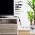 thumbnail image 4 of Luxury Office Power Cord 1 Foot Extension Cord for Indoor and Outdoor Outlets Pack of 3, 4 of 7