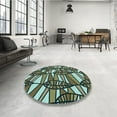 thumbnail image 4 of Ahgly Company Machine Washable Indoor Rectangle Transitional Gunmetal Green Area Rugs, 2' x 3', 4 of 7