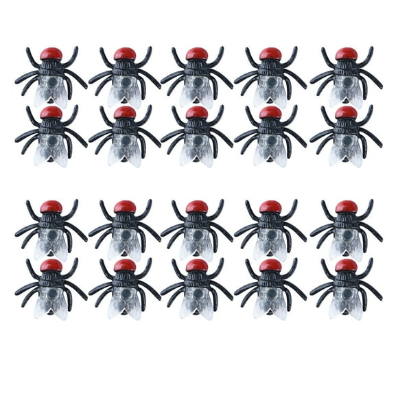 MasteelfCA 40pcs Children Kids Funny Toy Evil Spoofed Toys Hilarious Realistic Fly Simulation Prank Trick Toys Black
