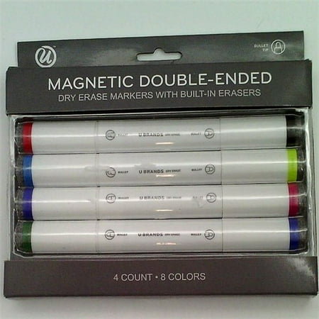 Ubrands174; Magnetic Double-Ended Dry Erase Markers 4ct