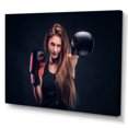 thumbnail image 2 of Designart "Beauty And Strength In Boxing" Fashion Woman Wall Decor, 2 of 7