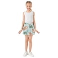 thumbnail image 3 of Girls' Skorts Elastic Waist Skorts with Inner Shorts Athletic Workout Shorts Skirts Capybaras in Playful Poses Medium, 3 of 9
