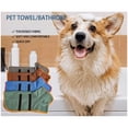 thumbnail image 3 of Dog Bathrobe Towel, Pet Drying Coat for Small Medium Large Dogs, Soft Bath Robe After Shower, Dog Supplies, Blue Size:XS, 3 of 7