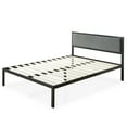 Zinus Korey 38" Metal Platform Bed with Upholstered Headboard, King