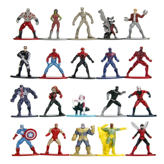 Jada Toys Nano Metalfigs Marvel Avengers 1.65" Die-cast Metal Collectible Figures 20-Pack Wave 1