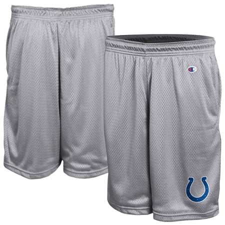 Men s Champion Gray Indianapolis Colts Classic Mesh Shorts