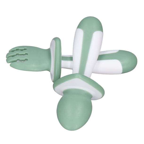 Juego de vajilla con cuchara y tenedor para bebé, juego de cuchara y tenedor para bebé, cuchara y tenedor de entrenamiento para bebé, cuchara y tenedor para bebé probada profesionalmente