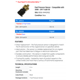 thumbnail image 2 of Fuel Pressure Sensor - Compatible with 2008 - 2017 Audi S5 - Dorman, 2 of 2