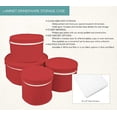 thumbnail image 3 of LAMINET 4 Piece Quilted Plate Storage Set - Holds Up to 48 Plates with Padded Inserts - RED 6500-RED-FBM, 3 of 3
