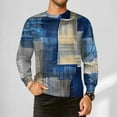thumbnail image 2 of SGFCWSX Sweatshirts for Men Casual Long Sleeve Crewneck Geometric Graphic Pullover Blue Size 4XL, 2 of 5