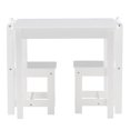 thumbnail image 5 of [60 X 60 X 52]Cm MDF Simple Children'S Table and Chair Set Of 3 1 Table 2 Chairs White, 5 of 17