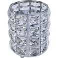 thumbnail image 1 of Soporte para brochas de maquillaje de cristal, hecho a mano, soporte para lápices de cejas, almacenamiento de cosméticos, organizador para tocador-plata JFHHH pequeña, 1 of 5