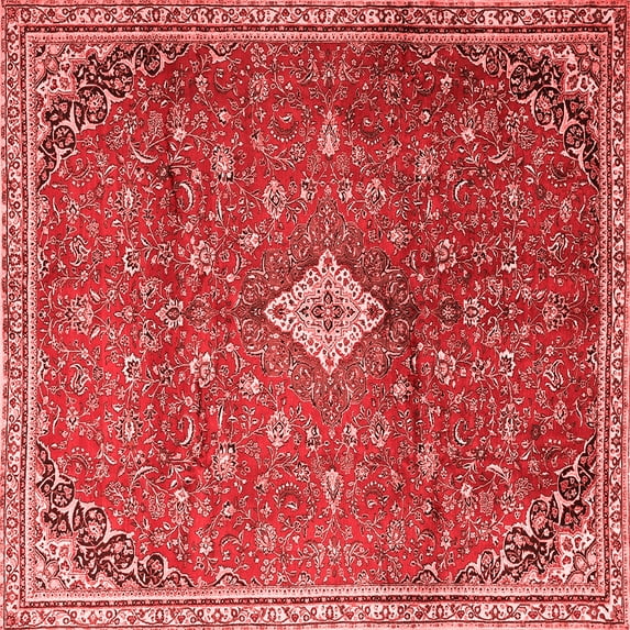 Ahgly Company Indoor Square Persian Red Traditional Area Rugs, 4' Square