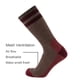 thumbnail image 4 of Calcetines de lana Cerebro Cerebro Merino para hombre, senderismo, senderismo, marrón/rojo, 4 of 8