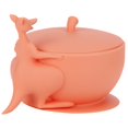 thumbnail image 4 of Cute Silicone Baby Feeding Bowl Spoon Set with Suction Base Non-Slip Tableware for InfantCoral Red, 4 of 5