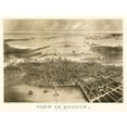 thumbnail image 2 of Fuchs 32x25 White Modern Wood Framed Museum Art Print Titled - Boston Massachusetts - Fuchs 1870, 2 of 4