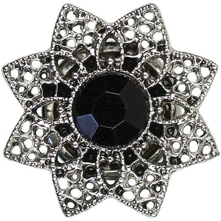 Cousin Snap in Style Metal Accent, Filigree Flower 1