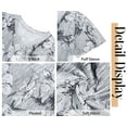 thumbnail image 5 of Fantaslook Blouses for Women Dressy Casual V Neck Pleated Tunic Tops Summer Short Sleeve Boho Shirts, 5 of 7