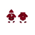 thumbnail image 2 of RUINIXCW Newborn Baby Boy Girl My First Christmas Outfit Velvet Romper Infant Santa Claus Costume Long Sleeve Fur Trim Red Hooded Jumpsuit with Socks, 2 of 10