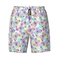 thumbnail image 4 of Lsque Mens Swim Trunks Butterflies on Polka Dots Pattern - Bathing Suit Compression Liner - Beach Swim Shorts Swimwear - (S-3XL) - Stretch Quick Dry -XX-Large, 4 of 9