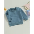 thumbnail image 3 of Bagilaanoe Toddler Baby Girl Boy Casual Sweatshirt Long Sleeve Pullover 6M 12M 18M 24M 3T 4T Kids Fall Loose Tee Tops, 3 of 8