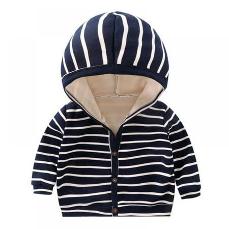 

Leonard Baby Clothes Baby Boy Winter Clothes Baby Boy Fall Clothes Toddler Hooded Jacket for Boys Cartoon Striped Zipper Outerwear Shoulder Casual Tops Spring Autumn Fall Baby Clothes 6month-6year